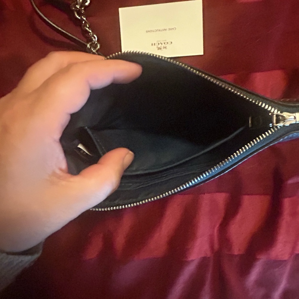 Coach Quinn  Blue pebble  Leather Crossbody Bag - Picture 8 of 12